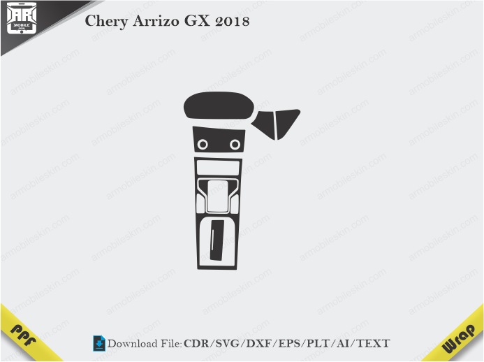 Chery Arrizo GX 2018 Car Interior PPF or Wrap Template