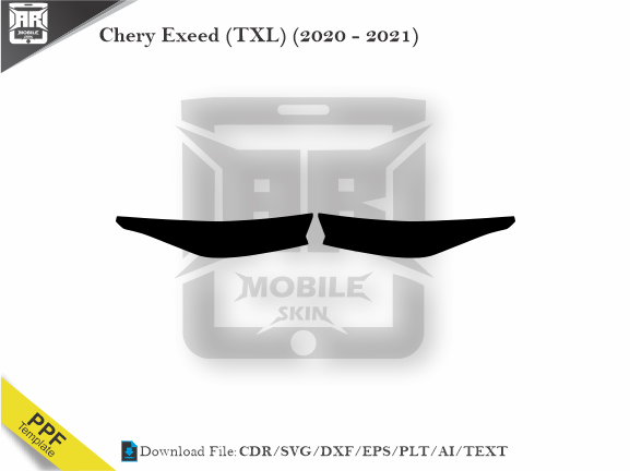 Chery Exeed (TXL) (2020 – 2021) Car Headlight Cutting Template