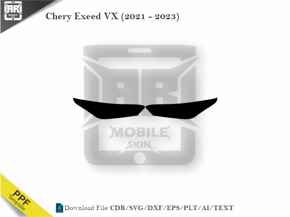 Chery Exeed VX (2021 – 2023) Car Headlight Cutting Template