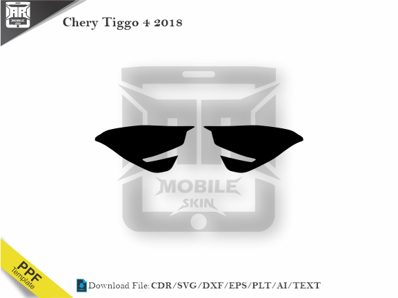 Chery Tiggo 4 2018 Car Headlight Cutting Template