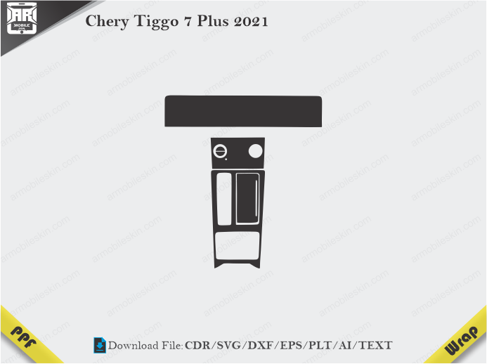 Chery Tiggo 7 Plus 2021 Car Interior PPF or Wrap Template