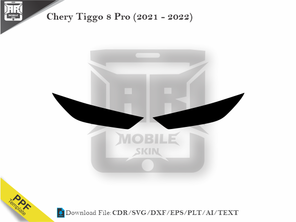Chery Tiggo 8 Pro (2021 – 2022) Car Headlight Cutting Template