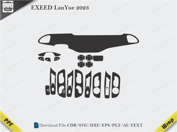EXEED LanYue 2023 Car Interior PPF Template