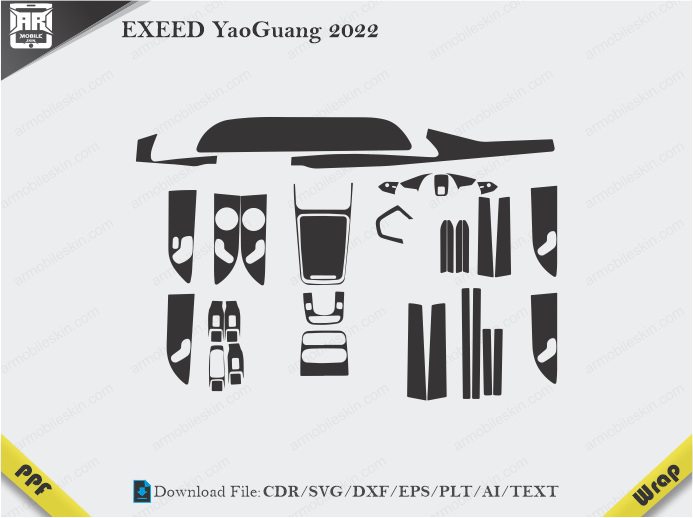 EXEED YaoGuang 2022 Car Interior PPF Template