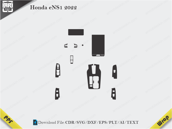 Honda eNS1 2022 Car Interior PPF or Wrap Template