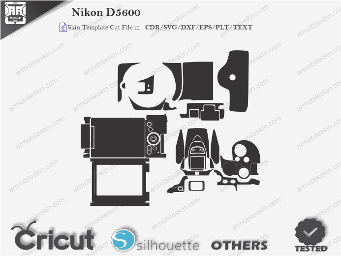 Nikon D5600 Skin Template Vector