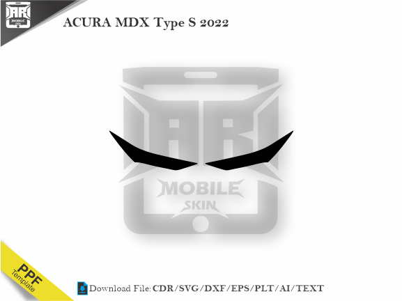 ACURA MDX Type S 2022 Car Headlight Cutting Template