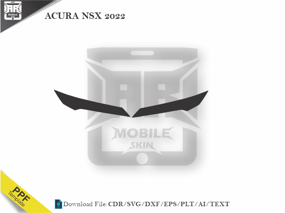 ACURA NSX 2022 Car Headlight Cutting Template