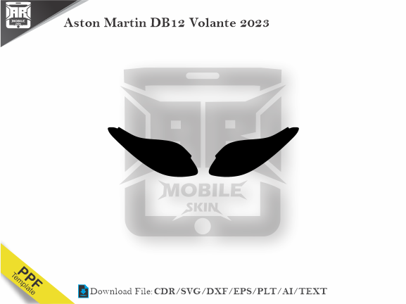Aston Martin DB12 Volante 2023 Car Headlight Template