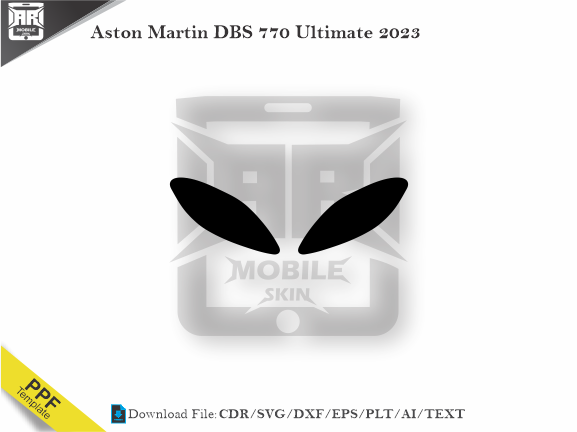 Aston Martin DBS 770 Ultimate 2023 Car Headlight Template
