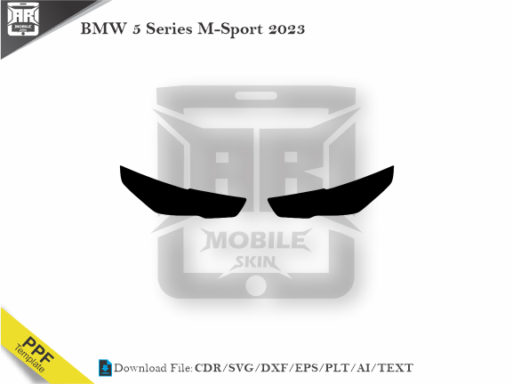 BMW 5 Series M-Sport 2023 Car Headlight Template