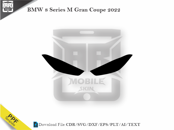 BMW 8 Series M Gran Coupe 2022 Car Headlight Template