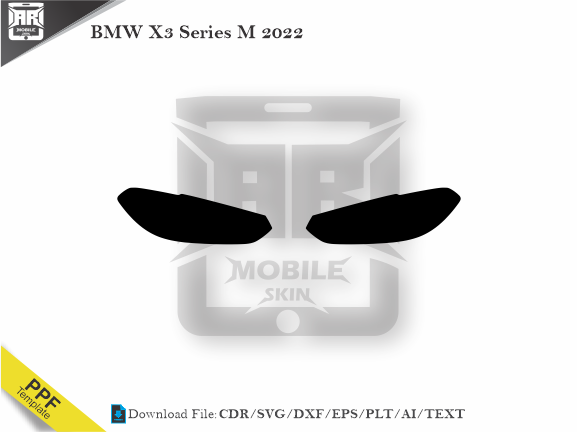 BMW X3 Series M 2022 Car Headlight Template