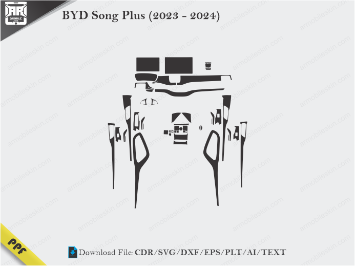 BYD Song Plus (2023 - 2024) Car Interior PPF Template