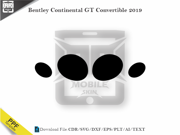 Bentley Continental GT Convertible 2019 Car Headlight Template