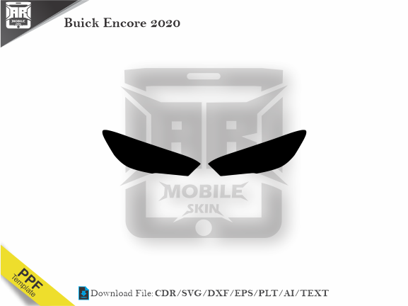 Buick Encore 2020 Car Headlight Cutting Template