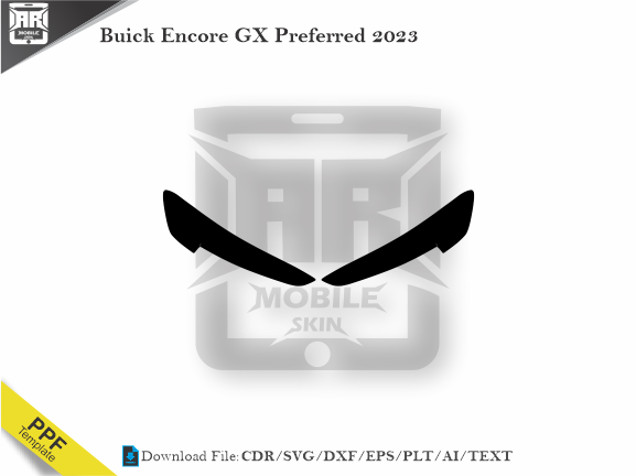 Buick Encore GX Preferred 2023 Car Headlight Cutting Template