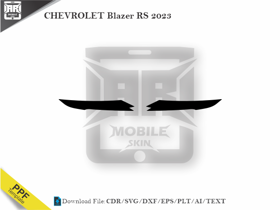 CHEVROLET Blazer RS 2023 Car Headlight Cutting Template