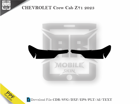 CHEVROLET Crew Cab Z71 2023 Car Headlight Cutting Template