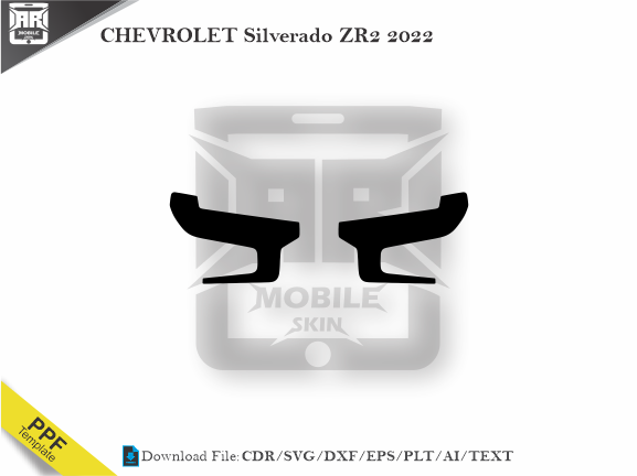 CHEVROLET Silverado ZR2 2022 Car Headlight Cutting Template