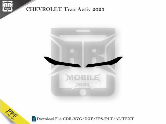 CHEVROLET Trax Activ 2023 Car Headlight Cutting Template