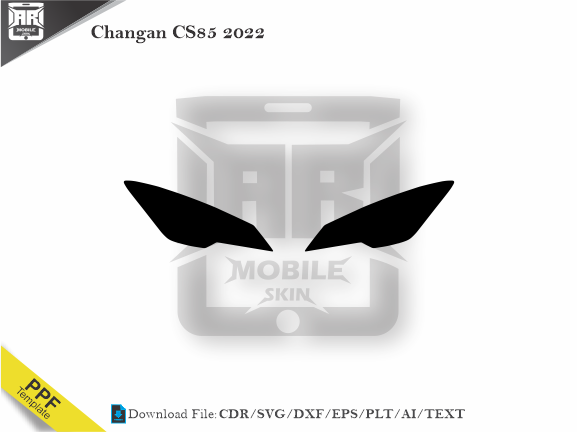 Changan CS85 2022 Car Headlight Cutting Template