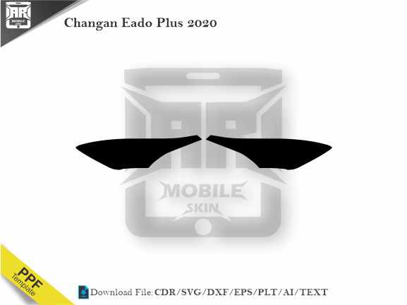 Changan Eado Plus 2020 Car Headlight Cutting Template