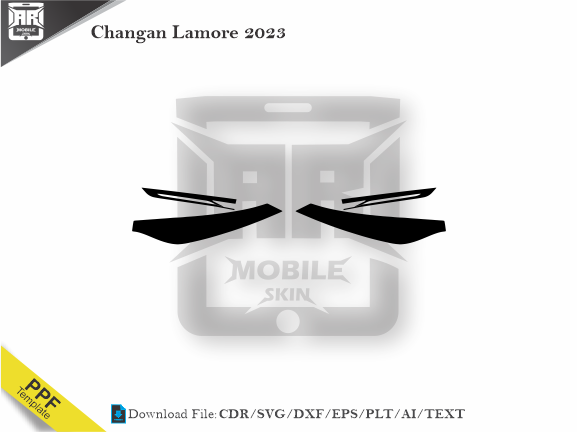 Changan Lamore 2023 Car Headlight Cutting Template