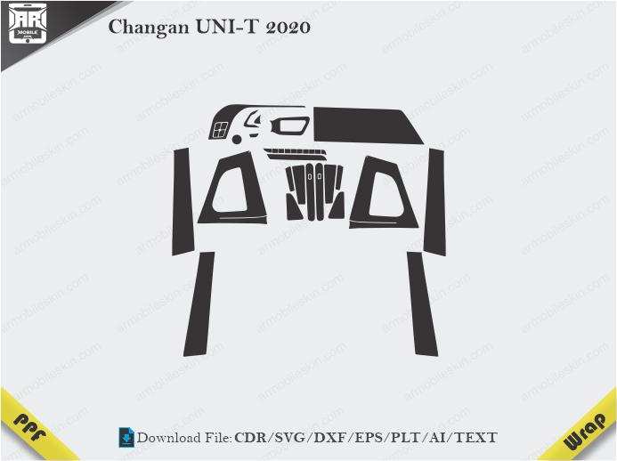 Changan UNI-T 2020 Car Interior PPF or Wrap Template