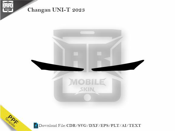 Changan UNI-T 2023 Car Headlight Cutting Template