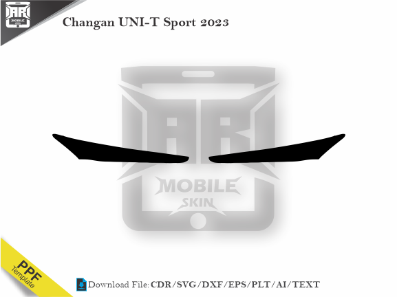 Changan UNI-T Sport 2023 Car Headlight Cutting Template