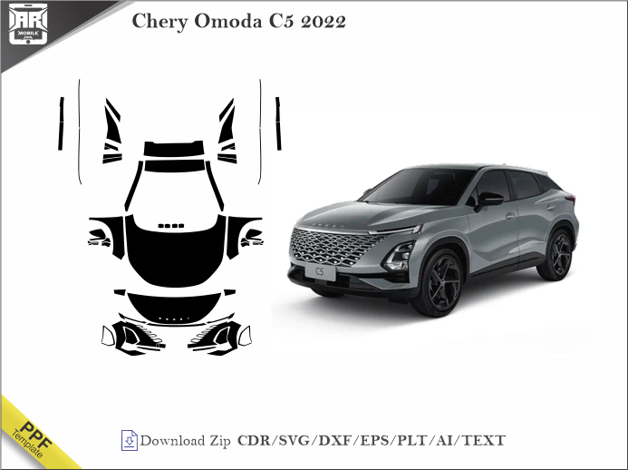Chery Omoda C5 2022 Car PPF Template