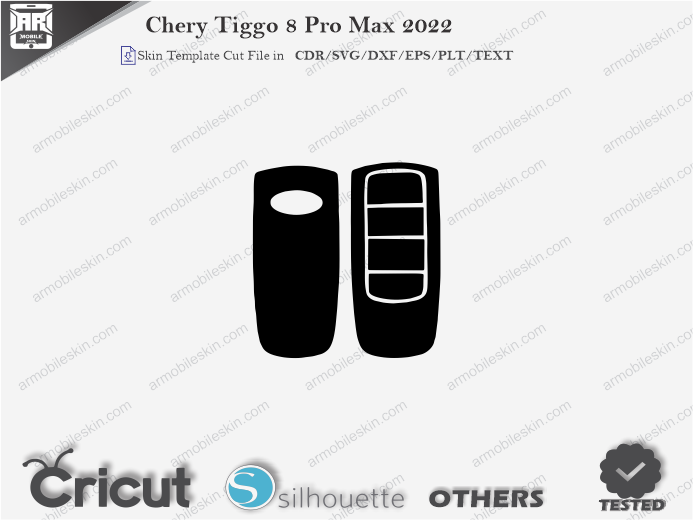 Chery Tiggo 8 Pro Max 2022 Car Key Wrap Template Vector