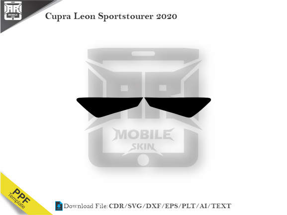 Cupra Leon Sportstourer 2020 Car Headlight Cutting Template