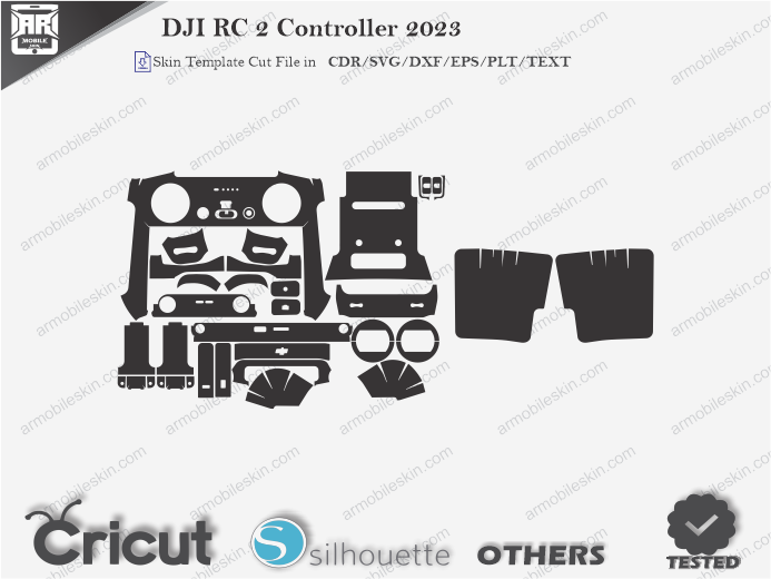 DJI RC 2 Controller 2023 Skin Template Vector
