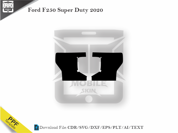 Ford F250 Super Duty 2020 Car Headlight Cutting Template