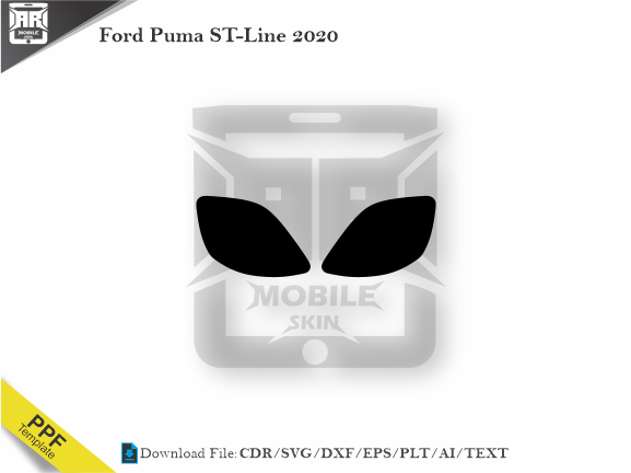 Ford Puma ST-Line 2020 Car Headlight Cutting Template