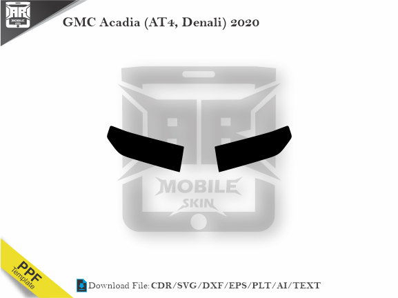 GMC Acadia (AT4, Denali) 2020 Car Headlight Cutting Template