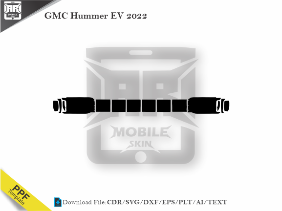 GMC Hummer EV 2022 Car Headlight Cutting Template