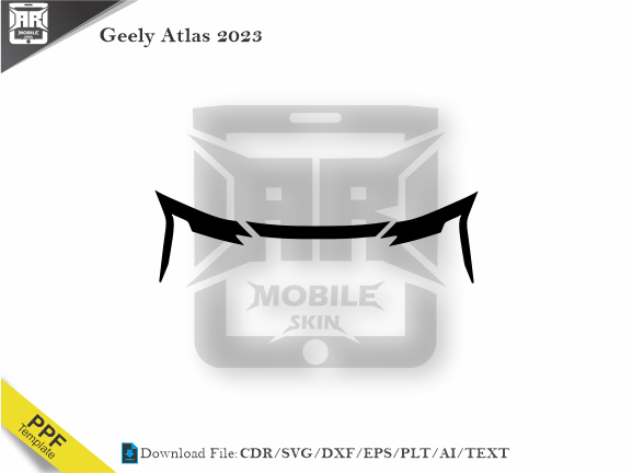 Geely Atlas 2023 Car Headlight Template