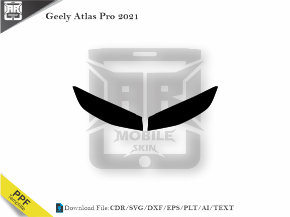 Geely Atlas Pro 2021 Car Headlight Template