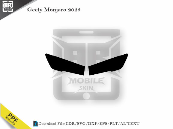 Geely Monjaro 2023 Car Headlight Template