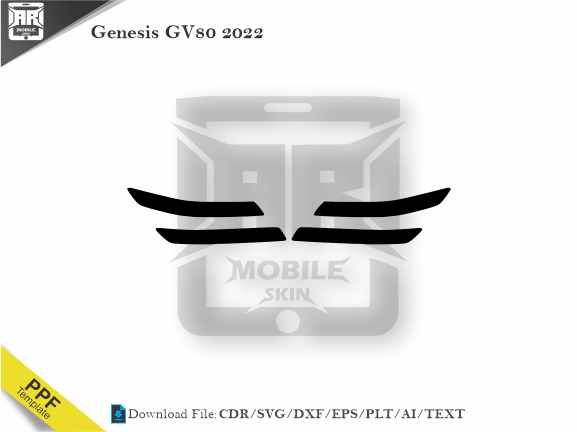 Genesis GV80 2022 Car Headlight Template