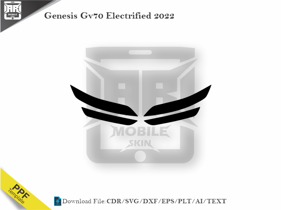 Genesis Gv70 Electrified 2022 Car Headlight Cutting Template