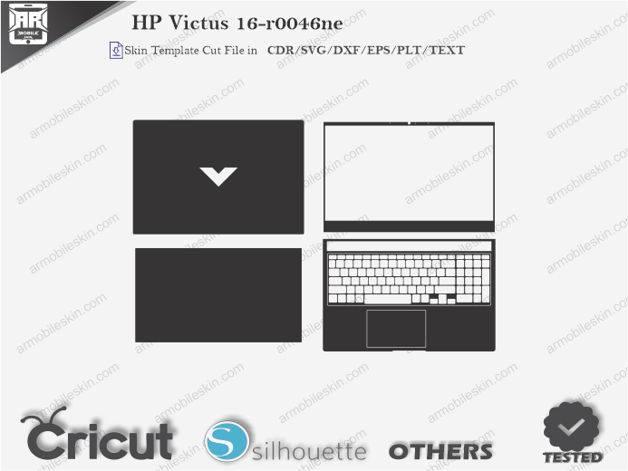 HP Victus 16-r0046ne Skin Template Vector