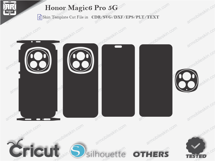 Honor Magic6 Pro 5G Skin Template Vector