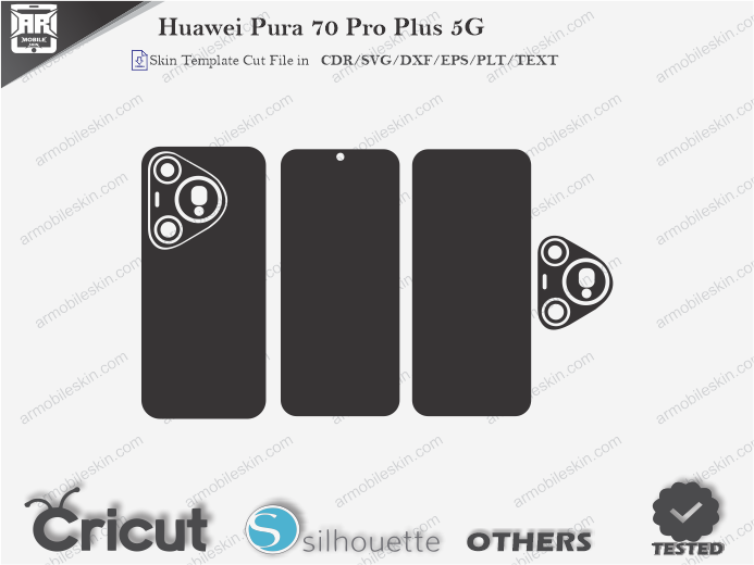 Huawei Pura 70 Pro Plus 5G Skin Template Vector