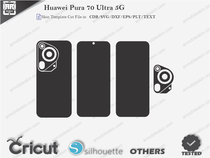 Huawei Pura 70 Ultra 5G Skin Template Vector