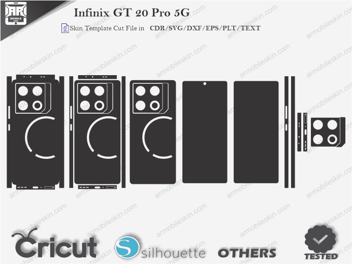 Infinix GT 20 Pro 5G Skin Template Vector