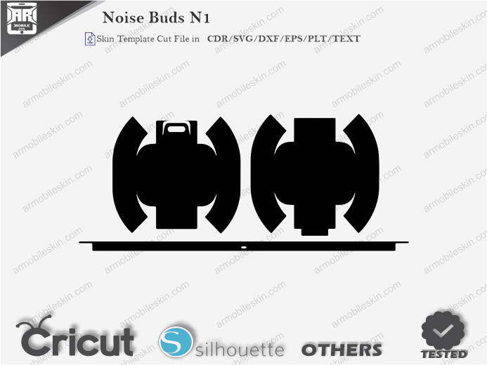Noise Buds N1 Skin Template Vector
